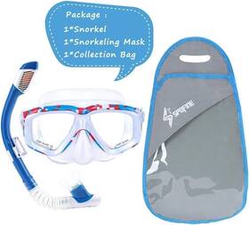 B0871t6w41 Spofine Kids Snorkel Set Snorkeling Mask For Age 5 To 13 - Pink