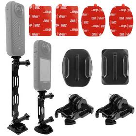 26849 Sruim Flexible Adhesive Mount With Go Pro Extension Arm For Insta 360 X5 X4 Black