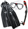 Ssbf1mfss-bk-ml Seac Pro Dive Mask Fin Snorkel Set Black 689718699630