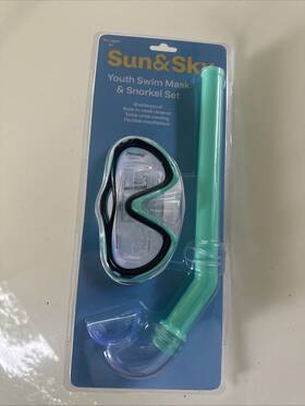 Sun &sky 050428364055 New And - Youth Swim Mask Snorkel Set Aqua