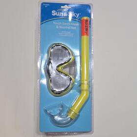 Sun & Sky 803334 And Youth Swim Mask Snorkel Set Yellow Ages 6 Model