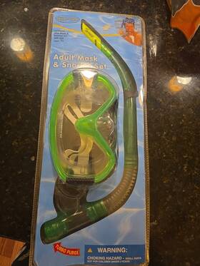 Wm-1610 Sun & Sky Sand N Adult Mask And Snorkel Set Model New Sealed