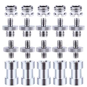Sunmns 705409786660 1/4 Inch And 3/8 Converter Threaded Screws Adapter Small Silvery