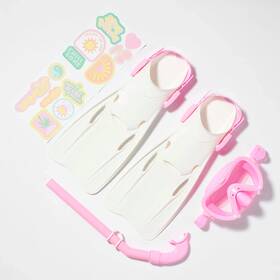 S41dskss Sunnylife Kids Snorkel Set Medium Summer Sherbet Pink