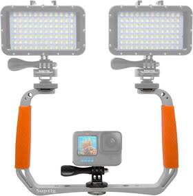 Suptig 744591828673 Dive Rig Action Camera Compatible For Gopro Hero 13 Silver Orange
