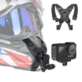 Surewo 735530474013 Dji Action 6 Helmet Chin Mount Motorcycle X-shaped