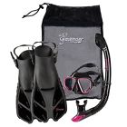 Fin-2-windows Sv-set5-p-sm Seavenger Diving Snorkel Dry Top Tempered 814632021292