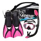 Sv-set6-bs-p-m Seavenger Diving Snorkel Set Black 814632024286