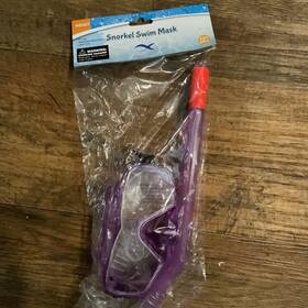 Swim Gear 430002016325 Swimgear Snorkel And Mask Adult 14 Pc Lens Adjustable Head Strap Purple