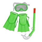 33534072 Swimline 12.75 Green Otter Recreational Mask Snorkel And Fins Snorkeling Set