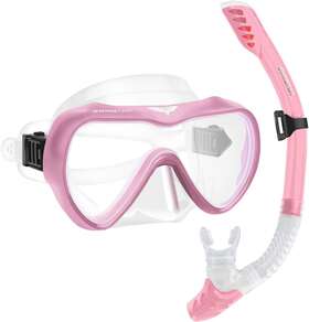 Swimstar04 Swimstar 721248076212 Dry Snorkel Set Adult Tempered Glass Goggles Anti Fog Single Lens Swim Scuba