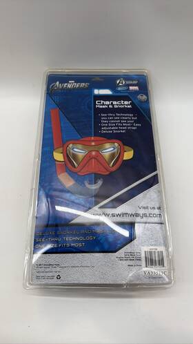 27125 Swimways Marvel Avengers Iron Man Mask And Snorkel Set
