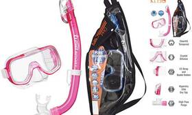 Uc-2022p-cp Tabata Usa Inc. Sport Youth Mini-kleio Mask And Dry Snorkel Combo Set