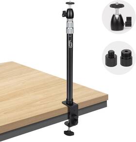 Tsus-185 Taisioner Camera Desk Mount Table Stand Webcam With 360 Ball Head Aluminum Black