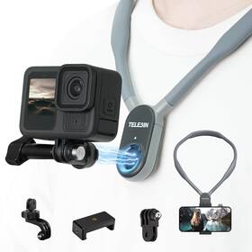 Te-hnb-002-zh1 Telesin Plus Magnetic Neck Mount For Go Pro Phone Holder Kit