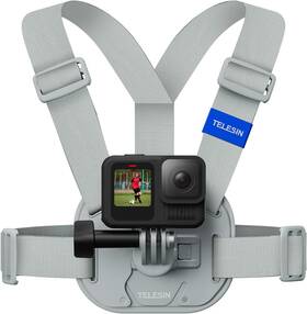 Txsm-au-s2-cgp-01gy Telesin Magnetic Chest Mount Quick Release Harness Strap With Gray