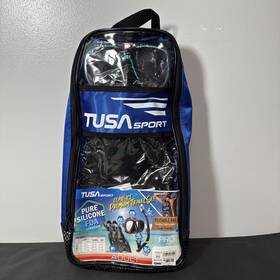 Tusa 685193487120 Sport Adult Medium Compact Premium Travel Set - Snorkel Hybrid Blade- New