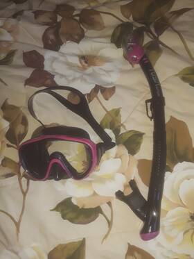 Uc-1625pqb-fb Tusa Serene Adult Black Pink Mask And Dry Snorkel Combo Used
