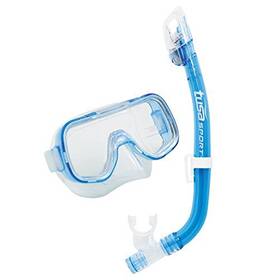 Uc-2022-cb Tusa Snorkeling Mini-kleio Dry Youth Combo Uc-2022 - Clear Blue