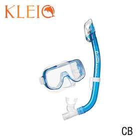 Uc-2022p-cb Tusa Junior M/s Combo - Clear Blue Kids Snorkeling Gear