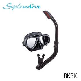 Uc-7519p-bkbk Tusa Splendive Snorkeling Set Black/black