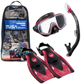 Up-3521qb-mdr-l Tusa Sport Visio Tri Ex Snorkeling Set With Panoramic Mask And Dry Snorkel