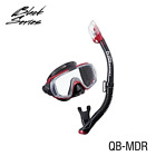 Uc-3125pqb-mdr Tusa Visio Tri-ex Adult Black Series Mask And Snorkel Combo Metallic Red