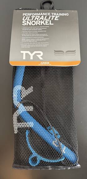Tyr 036702173971 Ultralight Snorkel Purge Valve Silicone Padding Blue Junior Size 8-12 Years