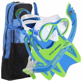 00053242283571 U.s. Divers Youth Junior Silicone Snorkeling Excellent Condition 1xused Blue