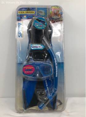 U.s. Divers 053242176668 Vintage Adult Snorkeling Set Sz Medium Brand New Snorkel Fins And Mask