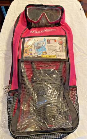 Men4-7 U.s. Divers 053242269339 New Small Men4-7/women 5-8 Pink Snorkel And Mask Set With Bag Gc2