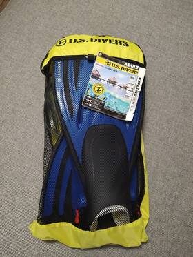 U.s. Divers 053242274586 U.s. Adult Snorkel Blue Mens Size Sm/md Fin 4-8.5