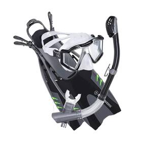 4-window U.s. Divers 053242334372 Lux Adult Snorkel Set - Panoramic View Mask Dry Top Technol