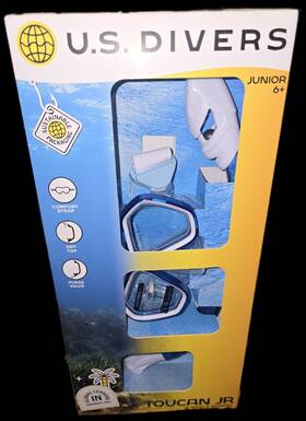 50760 U.s. Divers Blue Toucan Junior Kids 6 Jr. Mask And Snorkel Combo Set Nib