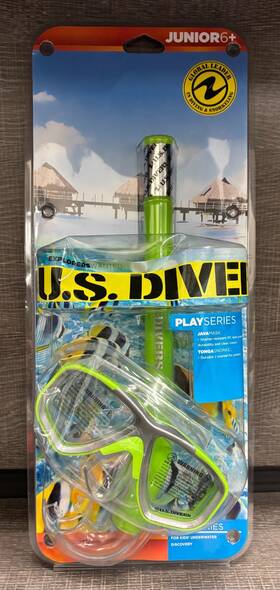 U.s. Divers 664372099429 Play Series Junior Mask And Snorkel Set Green