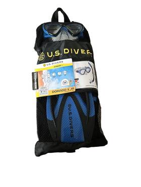 U.s. Divers 665771108583 Blue/black Snorkel Set Juniors Small