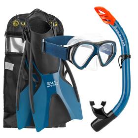 U.s. Divers 810168530253 - Size S/m Adult Snorkel Set With Goggles And Fins New