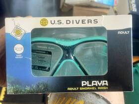 U.s. Divers 850059912072 Playa Adult Snorkel Mask - Teal New In Box Anti Fog
