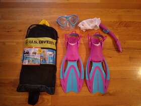 Lsr1914141smma U.s.divers An Aqualung Co. New U.s. Snorkel Set Pink Junior 6 Kids Large/xl Size 1-4 Play Series