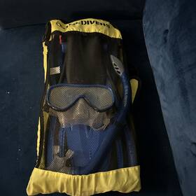 0119 U.s. Divers Aqua Lung Us Adult Travel Ready Pakala Mask Aloha Snorkel And Fins Brand New Ml/xl
