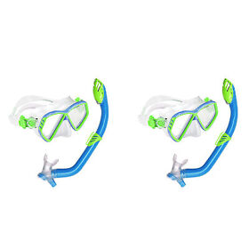 Sc332o4131s U.s. Divers Junior Regal Kid Swimming Mask And Dry Top Laguna Snorkel Set 2 Pack