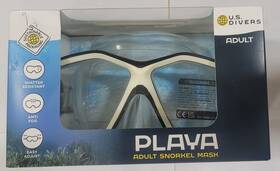 M55101000z U.s. Divers Playa Adult Snorkel Mask - Black And White New In Box Anti Fog