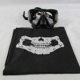Mc86up U.s. Divers Black Snorkel Mask With Skull Balaclavas
