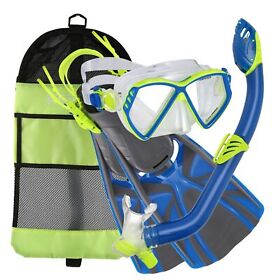 Ss176113 U.s. Divers Regal Jr Kids Snorkel Set Yellow Blue . Pro Mask Laguna Snork
