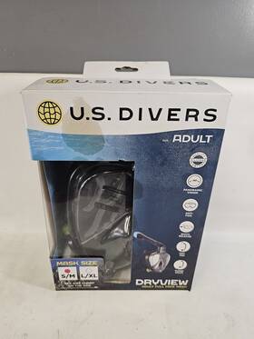 Sc4011000 U.s. Divers Dryview Full-face Snorkeling Mask Black S/m