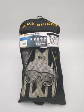 Sr2151000 U.s. Divers Playa Snorkeling Set Small/medium Sand/black