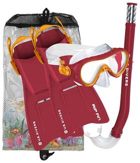 Sr248o4131s-u-a U.s. Divers Coral Mask Fins And Snorkel Set For Kids