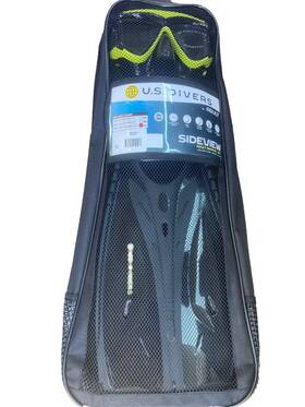Sr2691025 U.s. Divers Sideview Adult Snorkeling Set Black - Mask Snorkel Fins