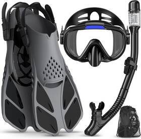 Ubekezele001 Ubekezele 744759474544 Snorkeling Gear For Adults Men Women 4 In 1 Snorkel Set With Panoramic View Divi