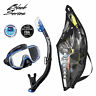 Uc-3125pqb-mb Tusa Visio Black Mask Snorkel Combo Blue